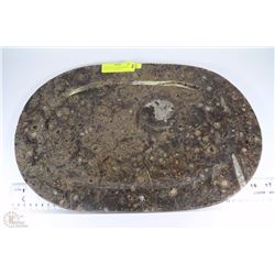 LARGE ONE OF A KIND FOSSILIZED PLATTER WITH
