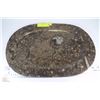 Image 1 : LARGE ONE OF A KIND FOSSILIZED PLATTER WITH