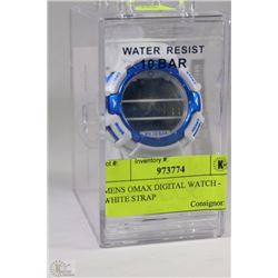 MENS OMAX DIGITAL WATCH - WHITE STRAP