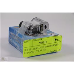 JEWELLERS LOUPE 60 POWER WITH LED AND UV LIGHTS