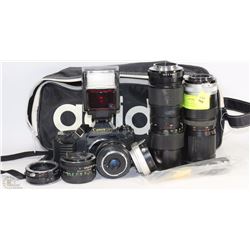 CAMERA IN ADIDAS CASE CANON T50 WITH 2 TELEPHOTO