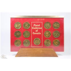 COAT OF ARMS OF CANADA COIN SET & FLORAL EMBLEMS