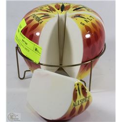 1950'S APPLE SLICE SPICE CONTAINERS