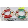 Image 1 : PAIR OF SOUVENIR LIFE PRESERVERS - 1961 & 1963