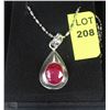 Image 1 : #1-NATURAL RUBY & .925 SOLID SILVER PENDANT