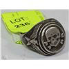 Image 1 : BIKER SKULL HEAD RING SIZE 11