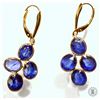 Image 1 : #8-14K GOLD SAPPHIRE(17CT) EARRINGS