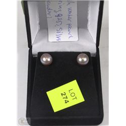 #5-FRESH WATER PEARL EARRINGS .925 SILVER