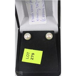 #6-FRESH WATER PEARL EARRINGS .925 SILVER