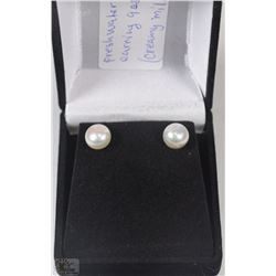 #3-FRESHWATER PEARL EARRINGS .925 SILVER