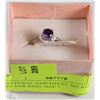 Image 1 : NATURAL AMETHYST .925 STERLING SILVER RING SIZE 7