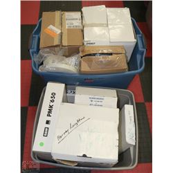 2 TOTES OF HOME THEATER SYSTEM COMPONENTS INCL.