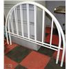 Image 1 : METAL TUBULAR WHITE RAIL HEADBOARD & FOOTBOARD
