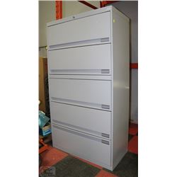 FIVE DRAWER FILING CABINET ON CHOICE: GREY