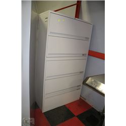 FIVE DRAWER FILING CABINET ON CHOICE: OFF WHITE