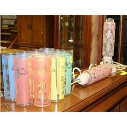 VINTAGE ALABASTER END TABLE OR HEADBOARD LAMPS