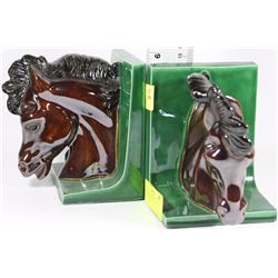 VINTAGE STALLION BOOK ENDS