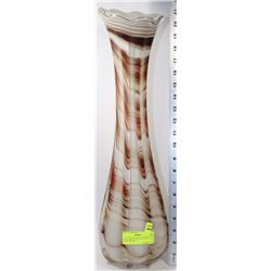 LARGE ART GLASS VASE WITH SWIRL DESIGN