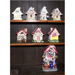 COLLECTION OF TEA CANDLE HOUSES