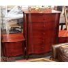 Image 1 : 5 DRAWER CHERRYWOOD CHEST & TWO