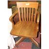 Image 1 : SOLID WOOD SWIVEL BANKERS CHAIR