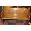 Image 1 : CARVED SOLID OAK CHURCH PEW