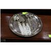 Image 1 : SILVER PLATED SERVING UTENSILS & TRAY