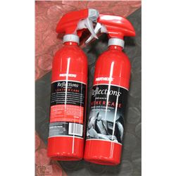 TWO BOTTLES OF MOTHER'S LEATHER CARE CLEANER AND