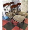 Image 1 : SET OF 4 WOOD AND METAL SIDECHAIRS
