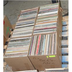 LOT OF 6 BOXES OF VINYL RECORDS VARIOUS ARTISTS