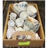 Image 1 : BOX OF MISC CUPS & SAUCERS - INCLUDES QUEEN ANNE