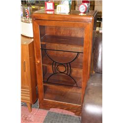 VINTAGE WOOD LATERAL DISPLAY CABINET