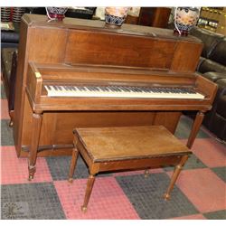 HEINTZMAN UPRIGHT PIANO WITH BENCH