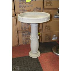 CONCRETE ACORN BIRDBATH 16"X23"