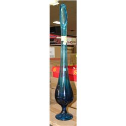 BLUE ART GLASS VASE