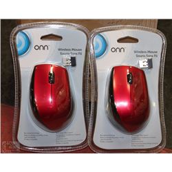 item#38  CASE OF 2 RED WIRELESSS MICE