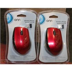 item#38  CASE OF 2 RED WIRELESSS MICE