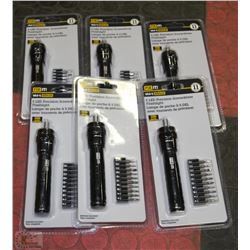 item#36  CASE OF 5 LED PRECISION SCREWDRIVER SETS