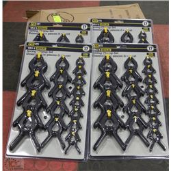 item#37  CASE OF FOUR 17 PCS SPRING CLAMP SETS