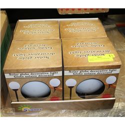 item#28  CASE OF 4 SOLAR GLOBE LIGHTS