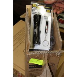 item#23 CASE OF 6 LED FLASHLIGHT SETS WITH LASER