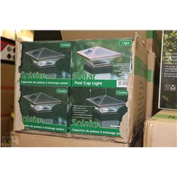 item#21 CASE OF 8 NEW SOLAR POST CAP LIGHTS