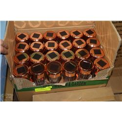 item#13 CASE OF 24 NEW COPPERTONE SOLAR LIGHTS