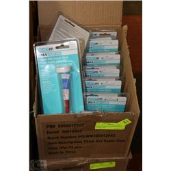 item#11 CASE WITH 20 BOTTLES OF SUPER GLUE