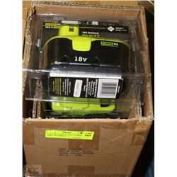 CASE OF 4 NEW 18 VOLT "POWER IT" DRILL BATTERIES