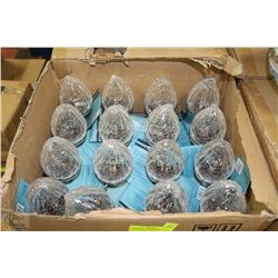 item#6CASE OF 12 CRACKLE GLASS SOLAR GARDEN LIGHTS