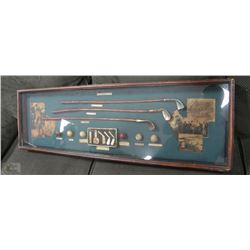 VINTAGE LOOKING GOLF SHADOW BOX DISPLAY