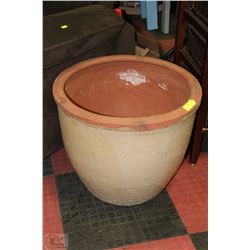 LARGE CLAY PLANT POT 23"X22