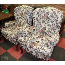 HIGHBACK FLORAL DESIGN CHAIR