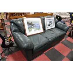 ESTATE 3-PERSON LEATHER SOFA -